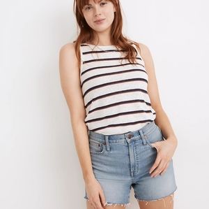 Curvy High-Rise Denim Shorts in Watt Wash: Summerweight Edition